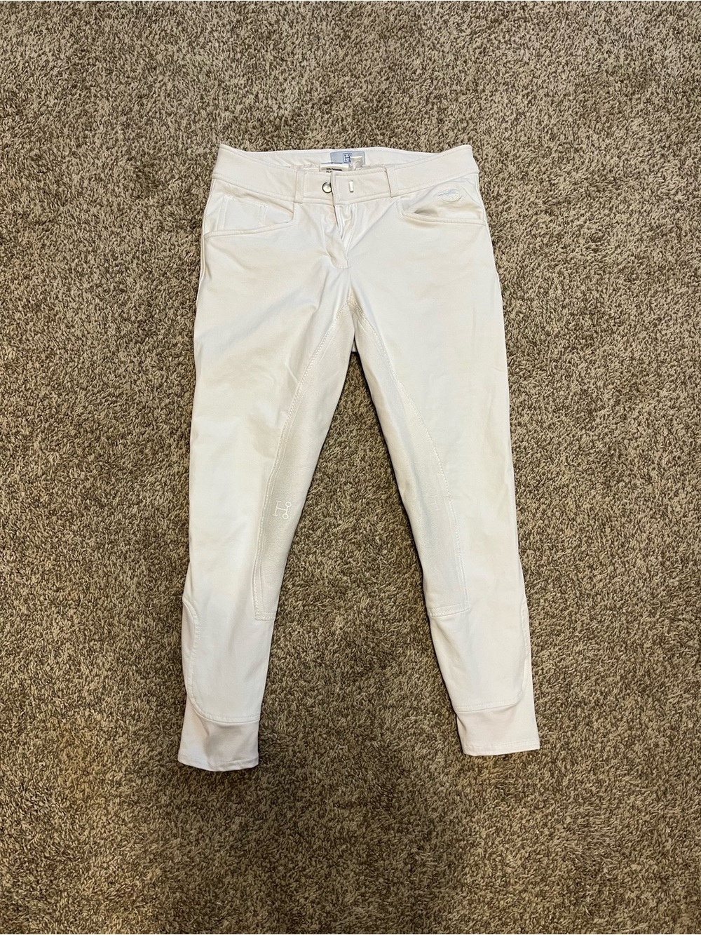 White Full Seat Hadley Breeches 26R
